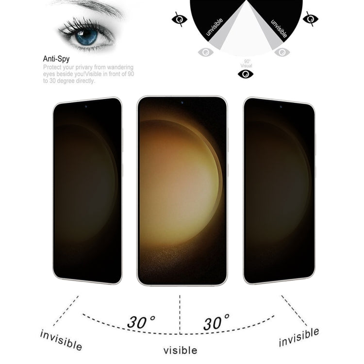 สำหรับ Samsung Galaxy S23 + 5G ฟิล์มกระจกนิรภัยความเป็นส่วนตัวพื้นผิวเรียบรองรับการปลดล็อคลายนิ้วมือ, For Samsung Galaxy S23+ 5G(1pc)