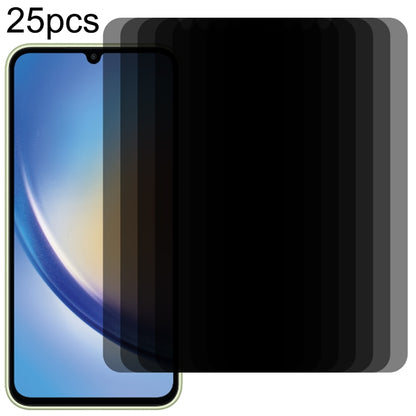 สำหรับ Samsung Galaxy A34 5G 25 ชิ้นฟิล์มกระจกนิรภัยความเป็นส่วนตัวพื้นผิวเรียบ, For Samsung Galaxy A34 5G(25pcs)