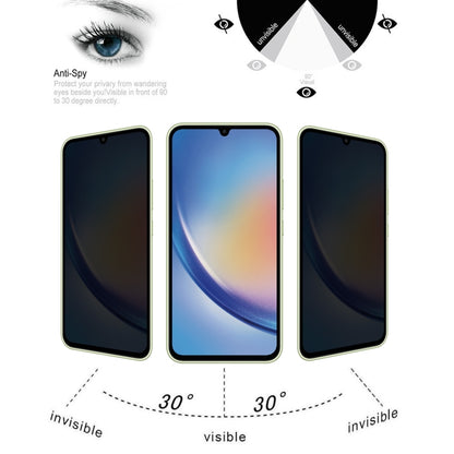 สำหรับ Samsung Galaxy A34 5G 25 ชิ้นฟิล์มกระจกนิรภัยความเป็นส่วนตัวพื้นผิวเรียบ, For Samsung Galaxy A34 5G(25pcs)