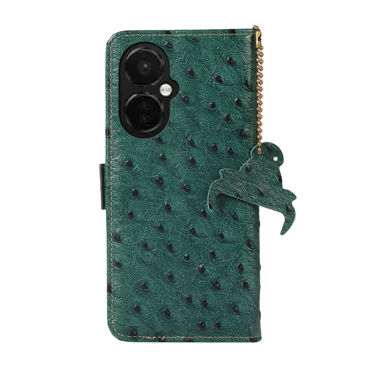 สำหรับ OnePlus Nord CE 3 Lite ลายนกกระจอกเทศหนังแท้ RFID เคสโทรศัพท์, For OnePlus Nord CE 3 Lite