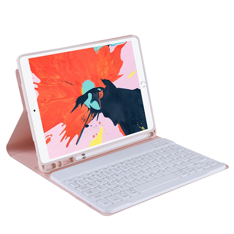 T102B สำหรับ iPad Air / Pro 10.5 นิ้ว (2019) เคสป้องกันคีย์บอร์ดบลูทูธสีลูกกวาด TPU พร้อมขาตั้งและช่องเสียบปากกา, For iPad Air 10.5 inch (2019)