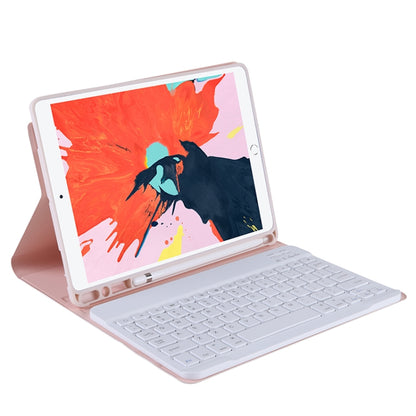 T102B สำหรับ iPad Air / Pro 10.5 นิ้ว (2019) เคสป้องกันคีย์บอร์ดบลูทูธสีลูกกวาด TPU พร้อมขาตั้งและช่องเสียบปากกา, For iPad Air 10.5 inch (2019)