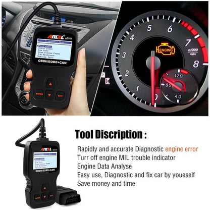 Ancel AD310 CAN OBD2 เครื่องมือวินิจฉัยความผิดพลาดของเครื่องยนต์ในรถยนต์, AD310