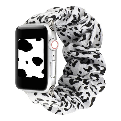 สายนาฬิกาผ้า + แหวนผมสแตนเลส, For Apple Watch Series 7 41mm / 6 & SE & 5 & 4 40mm / 3 & 2 & 1 38mm, For Apple Watch Series 7 45mm / 6 & SE & 5 & 4 44mm / 3 & 2 & 1 42mm, For Apple Watch Series 8&7 41mm / SE 2&6&SE&5&4 40mm / 3&2&1 38mm