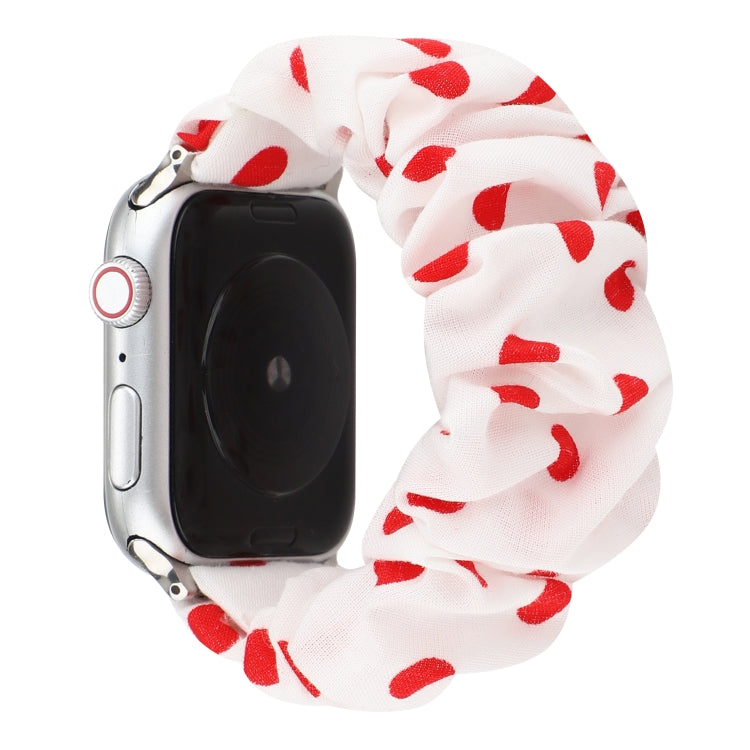 สายนาฬิกาผ้า + แหวนผมสแตนเลส, For Apple Watch Series 7 41mm / 6 & SE & 5 & 4 40mm / 3 & 2 & 1 38mm, For Apple Watch Series 7 45mm / 6 & SE & 5 & 4 44mm / 3 & 2 & 1 42mm, For Apple Watch Series 8&7 41mm / SE 2&6&SE&5&4 40mm / 3&2&1 38mm