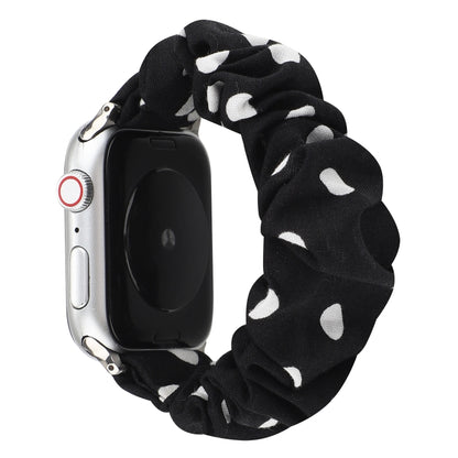 สายนาฬิกาผ้า + แหวนผมสแตนเลส, For Apple Watch Series 7 41mm / 6 & SE & 5 & 4 40mm / 3 & 2 & 1 38mm, For Apple Watch Series 7 45mm / 6 & SE & 5 & 4 44mm / 3 & 2 & 1 42mm, For Apple Watch Series 8&7 41mm / SE 2&6&SE&5&4 40mm / 3&2&1 38mm