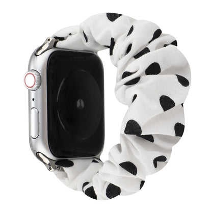 สายนาฬิกาผ้า + แหวนผมสแตนเลส, For Apple Watch Series 7 41mm / 6 & SE & 5 & 4 40mm / 3 & 2 & 1 38mm, For Apple Watch Series 7 45mm / 6 & SE & 5 & 4 44mm / 3 & 2 & 1 42mm, For Apple Watch Series 8&7 41mm / SE 2&6&SE&5&4 40mm / 3&2&1 38mm