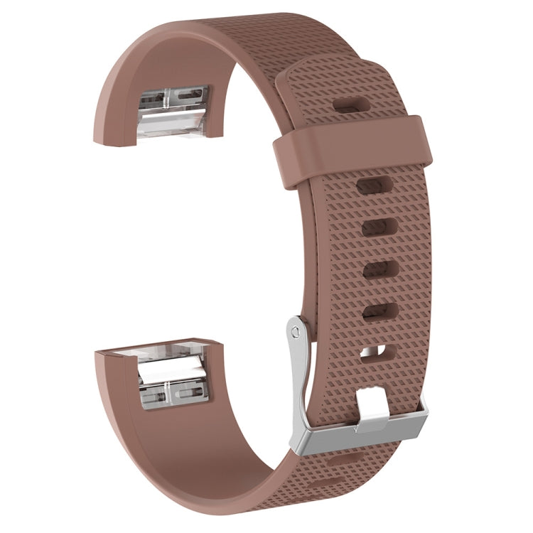 สำหรับ Fitbit Charge 2 สายรัดข้อมือซิลิโคนสำหรับเปลี่ยนพื้นผิวทั่วไปพร้อมหัวเข็มขัด, S, L