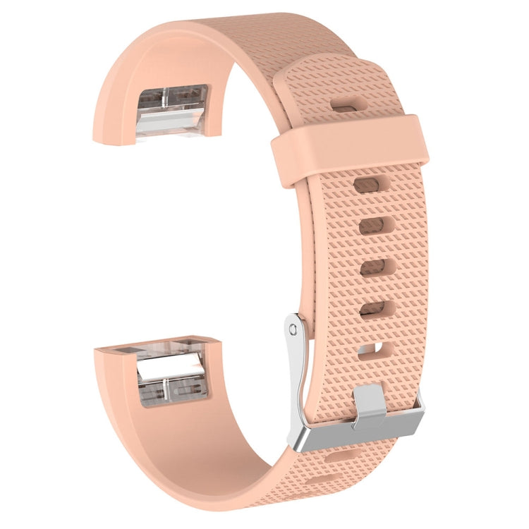 สำหรับ Fitbit Charge 2 สายรัดข้อมือซิลิโคนสำหรับเปลี่ยนพื้นผิวทั่วไปพร้อมหัวเข็มขัด, S, L