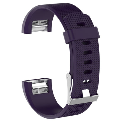สำหรับ Fitbit Charge 2 สายรัดข้อมือซิลิโคนสำหรับเปลี่ยนพื้นผิวทั่วไปพร้อมหัวเข็มขัด, S, L