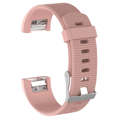 สำหรับ Fitbit Charge 2 สายรัดข้อมือซิลิโคนสำหรับเปลี่ยนพื้นผิวทั่วไปพร้อมหัวเข็มขัด, S, L