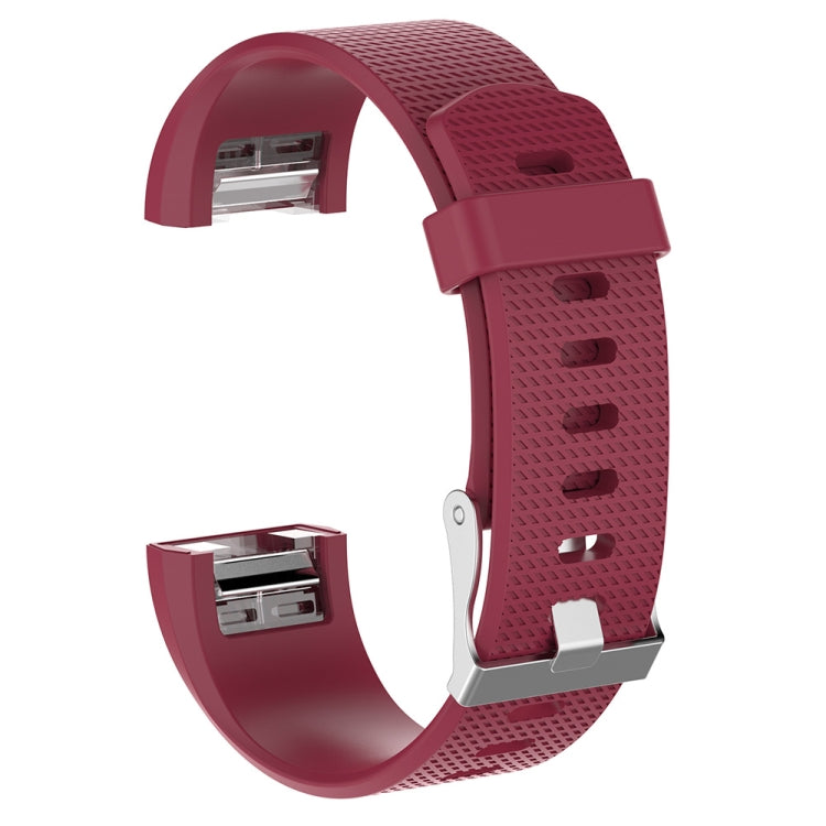 สำหรับ Fitbit Charge 2 สายรัดข้อมือซิลิโคนสำหรับเปลี่ยนพื้นผิวทั่วไปพร้อมหัวเข็มขัด, S, L