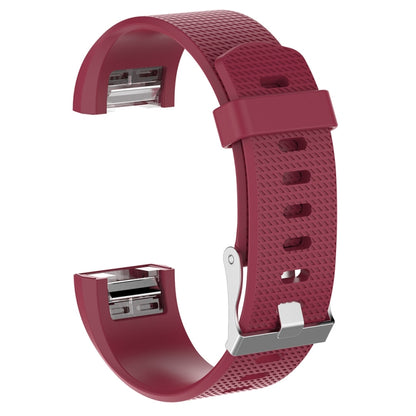 สำหรับ Fitbit Charge 2 สายรัดข้อมือซิลิโคนสำหรับเปลี่ยนพื้นผิวทั่วไปพร้อมหัวเข็มขัด, S, L