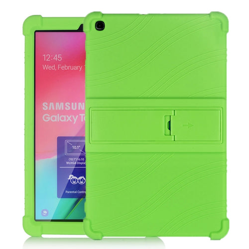 เคสซิลิโคนสำหรับแท็บเล็ตพีซีพร้อมตัวยึดที่มองไม่เห็น, For Galaxy Tab A 10.1 (2019) T510, For Galaxy Tab S5e T720