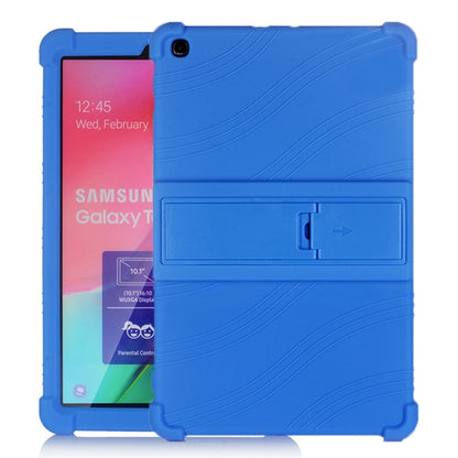เคสซิลิโคนสำหรับแท็บเล็ตพีซีพร้อมตัวยึดที่มองไม่เห็น, For Galaxy Tab A 10.1 (2019) T510, For Galaxy Tab S5e T720