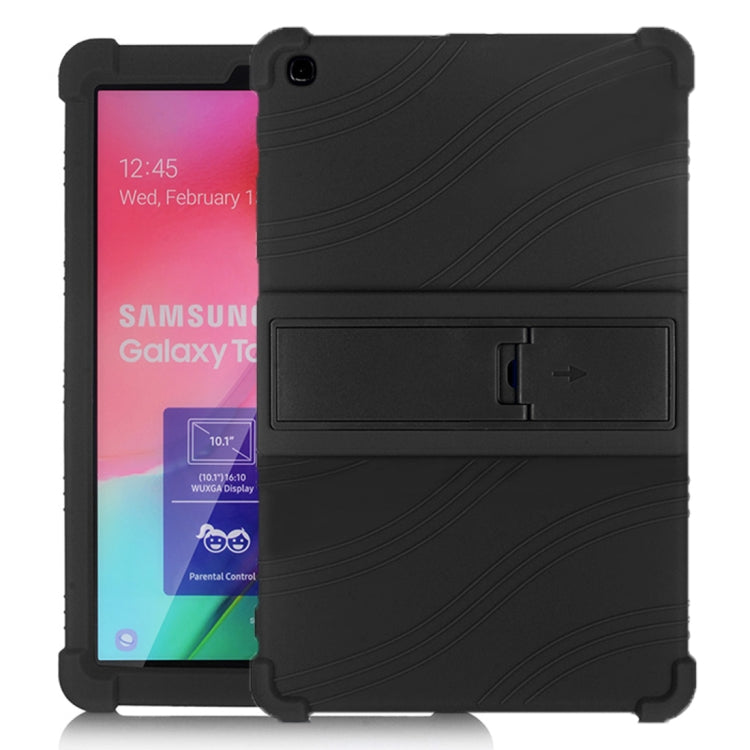 เคสซิลิโคนสำหรับแท็บเล็ตพีซีพร้อมตัวยึดที่มองไม่เห็น, For Galaxy Tab A 10.1 (2019) T510, For Galaxy Tab S5e T720