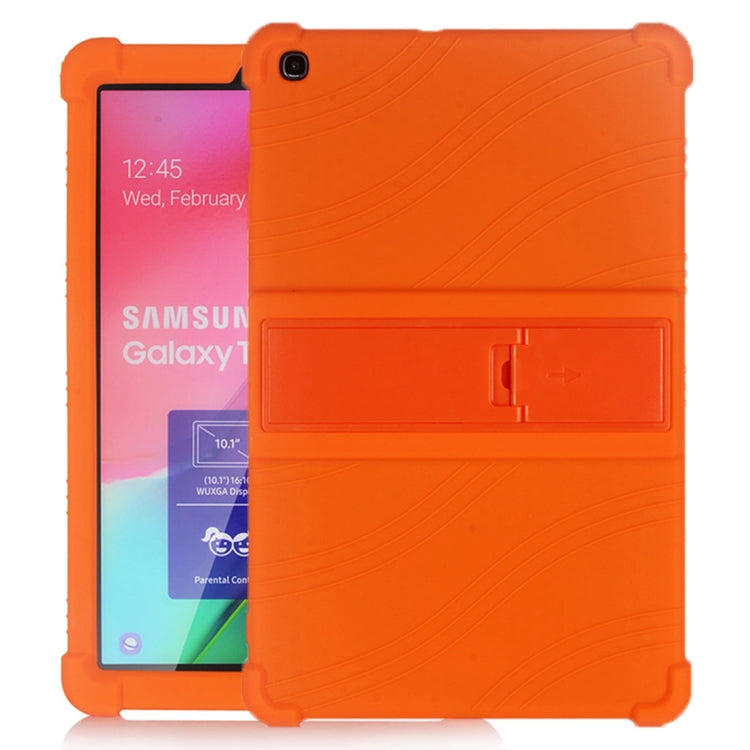 เคสซิลิโคนสำหรับแท็บเล็ตพีซีพร้อมตัวยึดที่มองไม่เห็น, For Galaxy Tab A 10.1 (2019) T510, For Galaxy Tab S5e T720