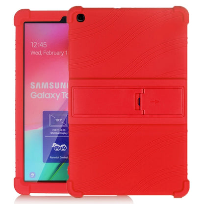 เคสซิลิโคนสำหรับแท็บเล็ตพีซีพร้อมตัวยึดที่มองไม่เห็น, For Galaxy Tab A 10.1 (2019) T510, For Galaxy Tab S5e T720