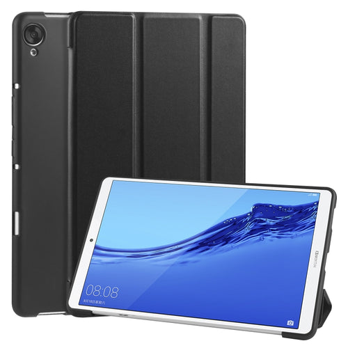 หนัง PU พลิกแนวนอน 3 พับ + เคส TPU รังผึ้งกันกระแทกพร้อมตัวยึด, For Huawei MediaPad M6 8.4 inch, For Huawei MediaPad M6 10.8 inch, For Huawei MatePad Pro 10.8 inch, Huawei MediaPad T5 10 inch