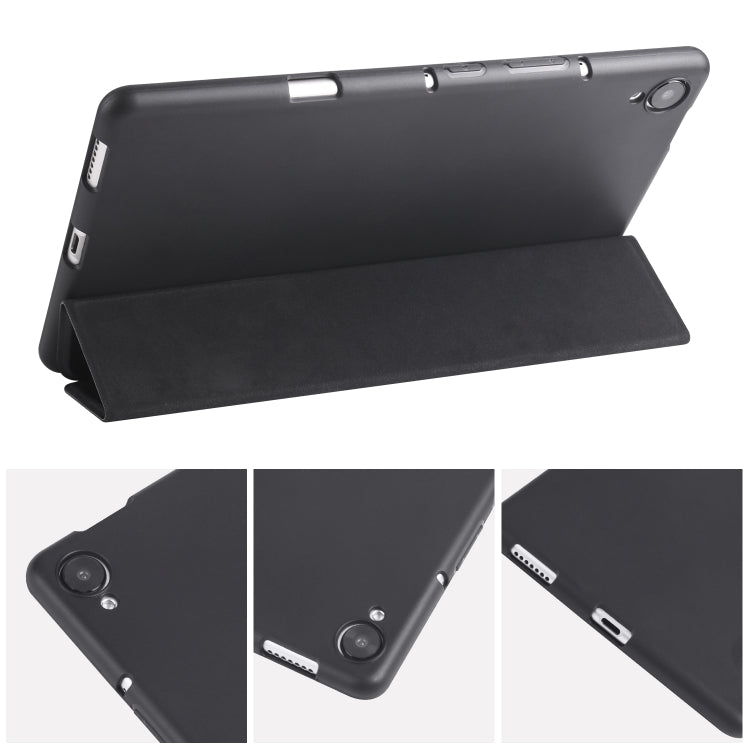 หนัง PU พลิกแนวนอน 3 พับ + เคส TPU รังผึ้งกันกระแทกพร้อมตัวยึด, For Huawei MediaPad M6 8.4 inch, For Huawei MediaPad M6 10.8 inch, For Huawei MatePad Pro 10.8 inch, Huawei MediaPad T5 10 inch