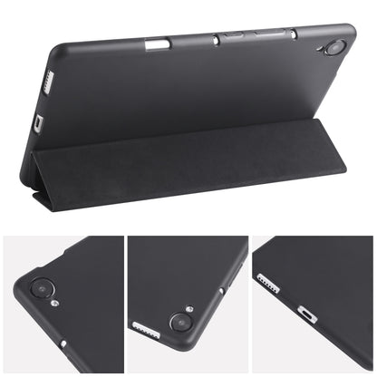 หนัง PU พลิกแนวนอน 3 พับ + เคส TPU รังผึ้งกันกระแทกพร้อมตัวยึด, For Huawei MediaPad M6 8.4 inch, For Huawei MediaPad M6 10.8 inch, For Huawei MatePad Pro 10.8 inch, Huawei MediaPad T5 10 inch