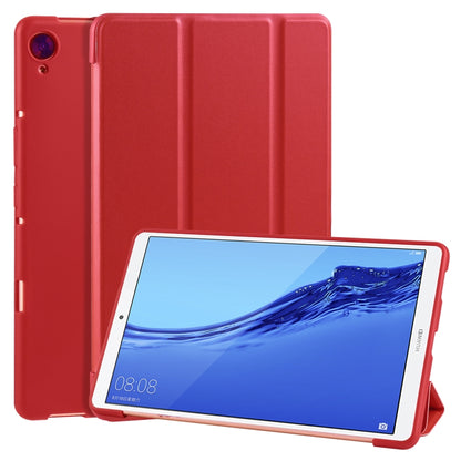 หนัง PU พลิกแนวนอน 3 พับ + เคส TPU รังผึ้งกันกระแทกพร้อมตัวยึด, For Huawei MediaPad M6 8.4 inch, For Huawei MediaPad M6 10.8 inch, For Huawei MatePad Pro 10.8 inch, Huawei MediaPad T5 10 inch