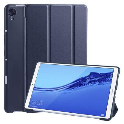 หนัง PU พลิกแนวนอน 3 พับ + เคส TPU รังผึ้งกันกระแทกพร้อมตัวยึด, For Huawei MediaPad M6 8.4 inch, For Huawei MediaPad M6 10.8 inch, For Huawei MatePad Pro 10.8 inch, Huawei MediaPad T5 10 inch