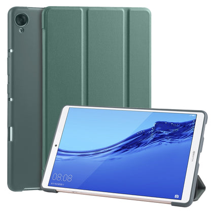 หนัง PU พลิกแนวนอน 3 พับ + เคส TPU รังผึ้งกันกระแทกพร้อมตัวยึด, For Huawei MediaPad M6 8.4 inch, For Huawei MediaPad M6 10.8 inch, For Huawei MatePad Pro 10.8 inch, Huawei MediaPad T5 10 inch