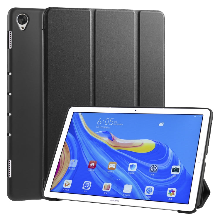 หนัง PU พลิกแนวนอน 3 พับ + เคส TPU รังผึ้งกันกระแทกพร้อมตัวยึด, For Huawei MediaPad M6 8.4 inch, For Huawei MediaPad M6 10.8 inch, For Huawei MatePad Pro 10.8 inch, Huawei MediaPad T5 10 inch