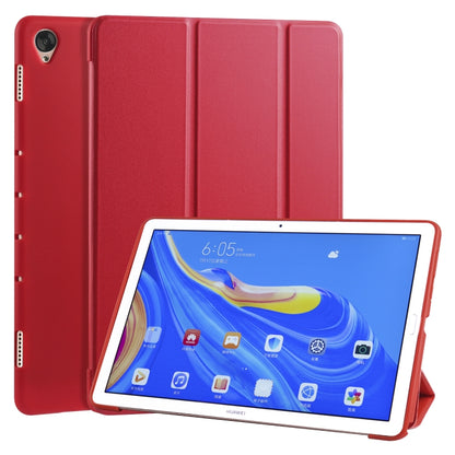 หนัง PU พลิกแนวนอน 3 พับ + เคส TPU รังผึ้งกันกระแทกพร้อมตัวยึด, For Huawei MediaPad M6 8.4 inch, For Huawei MediaPad M6 10.8 inch, For Huawei MatePad Pro 10.8 inch, Huawei MediaPad T5 10 inch