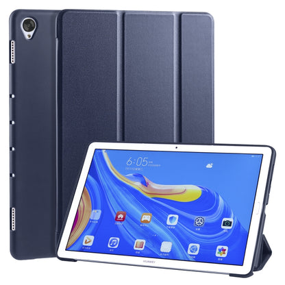 หนัง PU พลิกแนวนอน 3 พับ + เคส TPU รังผึ้งกันกระแทกพร้อมตัวยึด, For Huawei MediaPad M6 8.4 inch, For Huawei MediaPad M6 10.8 inch, For Huawei MatePad Pro 10.8 inch, Huawei MediaPad T5 10 inch