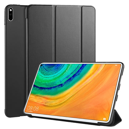 หนัง PU พลิกแนวนอน 3 พับ + เคส TPU รังผึ้งกันกระแทกพร้อมตัวยึด, For Huawei MediaPad M6 8.4 inch, For Huawei MediaPad M6 10.8 inch, For Huawei MatePad Pro 10.8 inch, Huawei MediaPad T5 10 inch