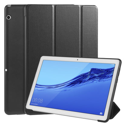 หนัง PU พลิกแนวนอน 3 พับ + เคส TPU รังผึ้งกันกระแทกพร้อมตัวยึด, For Huawei MediaPad M6 8.4 inch, For Huawei MediaPad M6 10.8 inch, For Huawei MatePad Pro 10.8 inch, Huawei MediaPad T5 10 inch