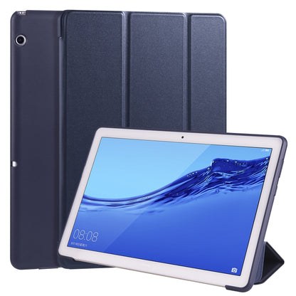 หนัง PU พลิกแนวนอน 3 พับ + เคส TPU รังผึ้งกันกระแทกพร้อมตัวยึด, For Huawei MediaPad M6 8.4 inch, For Huawei MediaPad M6 10.8 inch, For Huawei MatePad Pro 10.8 inch, Huawei MediaPad T5 10 inch