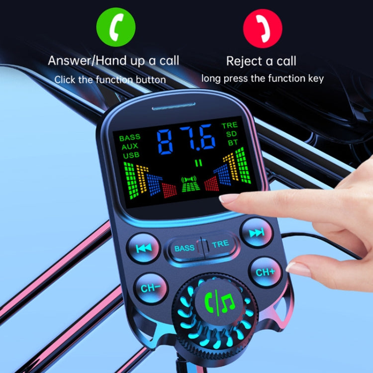 BC86 หน้าจอสีสันสดใส Bluetooth 5.3 เครื่องส่งสัญญาณ FM เครื่องเล่น MP3, BC86