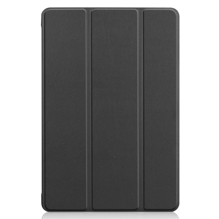 สำหรับ Huawei M5 Lite 10.0 นิ้ว Custer Pattern ซองหนังพลิกแนวนอนสีบริสุทธิ์พร้อมตัวยึดสามพับ & พร้อมฟังก์ชั่นพัก / ปลุก, For Huawei MediaPad M5 Lite 10.0 inch