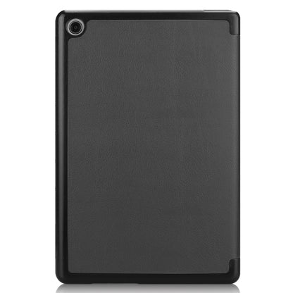 สำหรับ Huawei M5 Lite 10.0 นิ้ว Custer Pattern ซองหนังพลิกแนวนอนสีบริสุทธิ์พร้อมตัวยึดสามพับ & พร้อมฟังก์ชั่นพัก / ปลุก, For Huawei MediaPad M5 Lite 10.0 inch