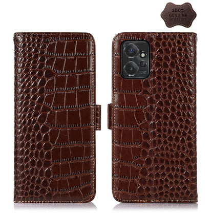 ซองใส่โทรศัพท์หนังวัวชั้นบนจระเข้, For Motorola Edge 50 Neo, For Motorola Moto G04 / G24, For Motorola Moto G34, For Motorola Moto G14 4G, For Motorola Moto G Power 2023