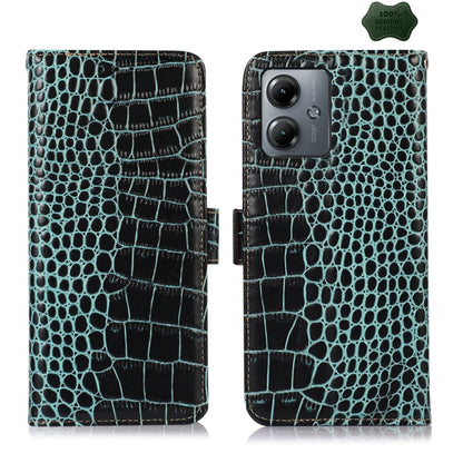 ซองใส่โทรศัพท์หนังวัวชั้นบนจระเข้, For Motorola Edge 50 Neo, For Motorola Moto G04 / G24, For Motorola Moto G34, For Motorola Moto G14 4G, For Motorola Moto G Power 2023