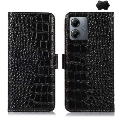 ซองใส่โทรศัพท์หนังวัวชั้นบนจระเข้, For Motorola Edge 50 Neo, For Motorola Moto G04 / G24, For Motorola Moto G34, For Motorola Moto G14 4G, For Motorola Moto G Power 2023