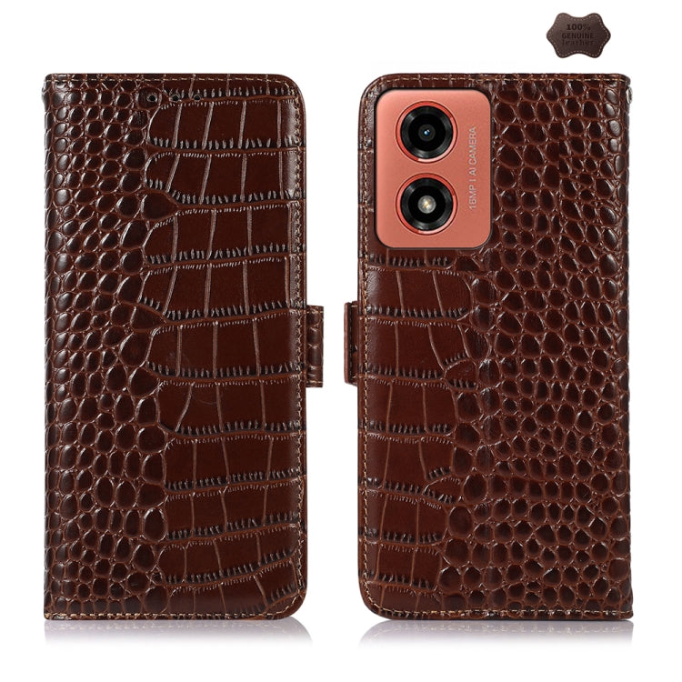 ซองใส่โทรศัพท์หนังวัวชั้นบนจระเข้, For Motorola Edge 50 Neo, For Motorola Moto G04 / G24, For Motorola Moto G34, For Motorola Moto G14 4G, For Motorola Moto G Power 2023