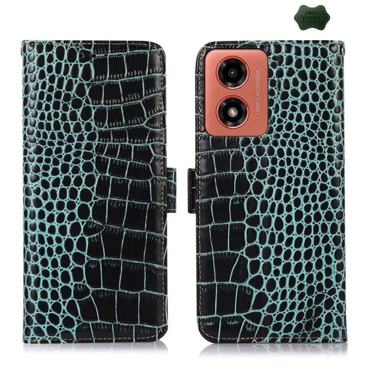 ซองใส่โทรศัพท์หนังวัวชั้นบนจระเข้, For Motorola Edge 50 Neo, For Motorola Moto G04 / G24, For Motorola Moto G34, For Motorola Moto G14 4G, For Motorola Moto G Power 2023