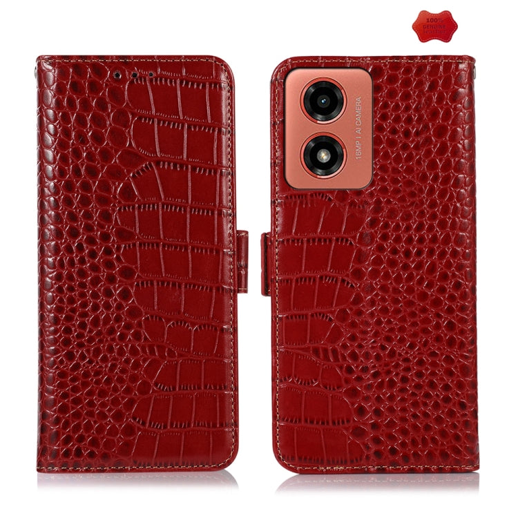 ซองใส่โทรศัพท์หนังวัวชั้นบนจระเข้, For Motorola Edge 50 Neo, For Motorola Moto G04 / G24, For Motorola Moto G34, For Motorola Moto G14 4G, For Motorola Moto G Power 2023