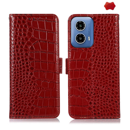 ซองใส่โทรศัพท์หนังวัวชั้นบนจระเข้, For Motorola Edge 50 Neo, For Motorola Moto G04 / G24, For Motorola Moto G34, For Motorola Moto G14 4G, For Motorola Moto G Power 2023