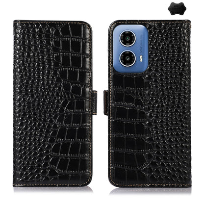 ซองใส่โทรศัพท์หนังวัวชั้นบนจระเข้, For Motorola Edge 50 Neo, For Motorola Moto G04 / G24, For Motorola Moto G34, For Motorola Moto G14 4G, For Motorola Moto G Power 2023