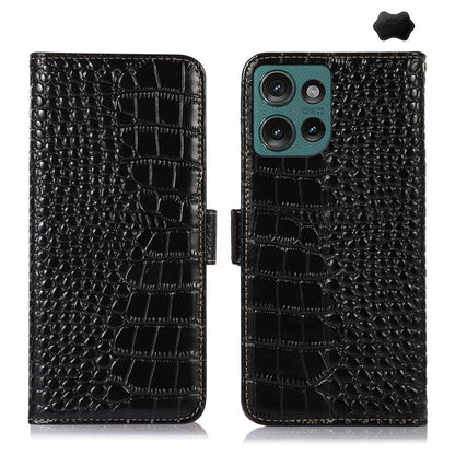 ซองใส่โทรศัพท์หนังวัวชั้นบนจระเข้, For Motorola Edge 50 Neo, For Motorola Moto G04 / G24, For Motorola Moto G34, For Motorola Moto G14 4G, For Motorola Moto G Power 2023