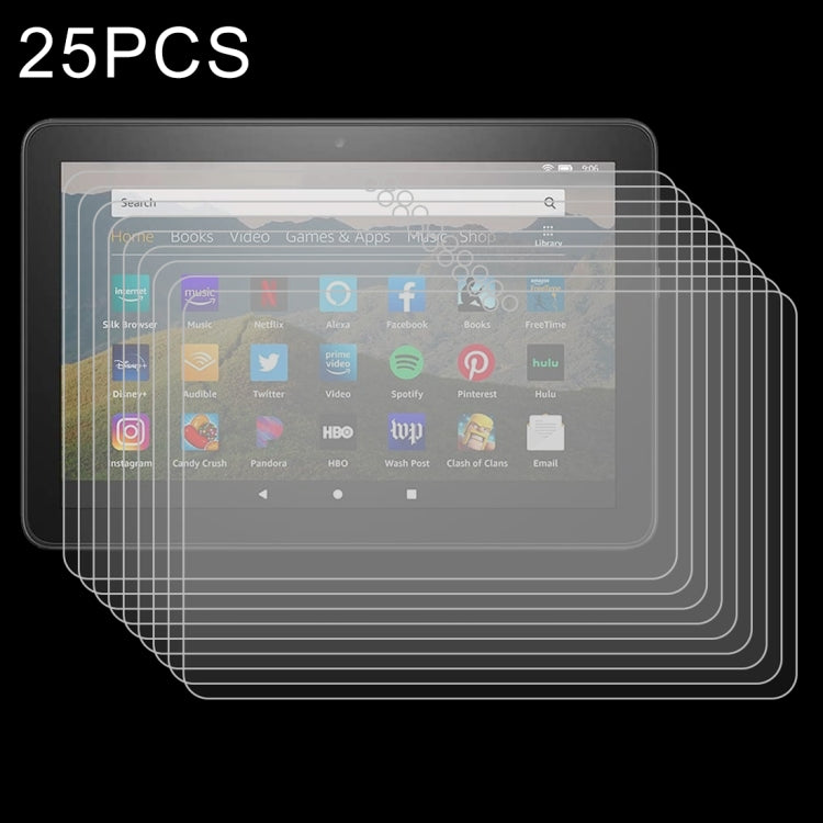 25 PCS 9H 0.3mm ฟิล์มกระจกนิรภัยป้องกันการระเบิด, For Amazon Kindle Fire HD 8 Plus 2020, For Huawei MatePad T8