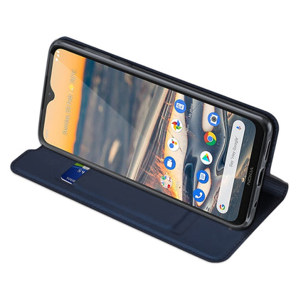 DUX DUCIS Skin Pro Series ซองหนัง PU + TPU แบบพลิกแนวนอนพร้อมตัวยึดและช่องเสียบการ์ด, For Nokia 5.3