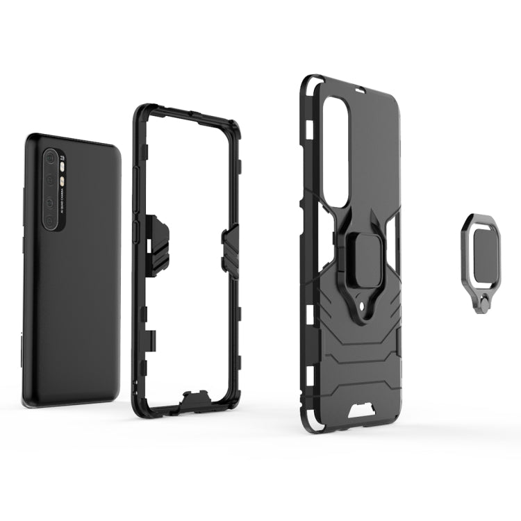 เคสกันกระแทก PC + TPU พร้อมตัวยึดแหวน, For Xiaomi Mi Note 10 Lite