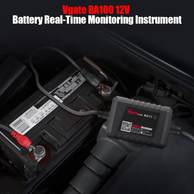 Vgate BA100 รถ 12V Bluetooth 4.0 เครื่องวิเคราะห์เครื่องช่วยวิเคราะห์แบตเตอรี่, Vgate BA100